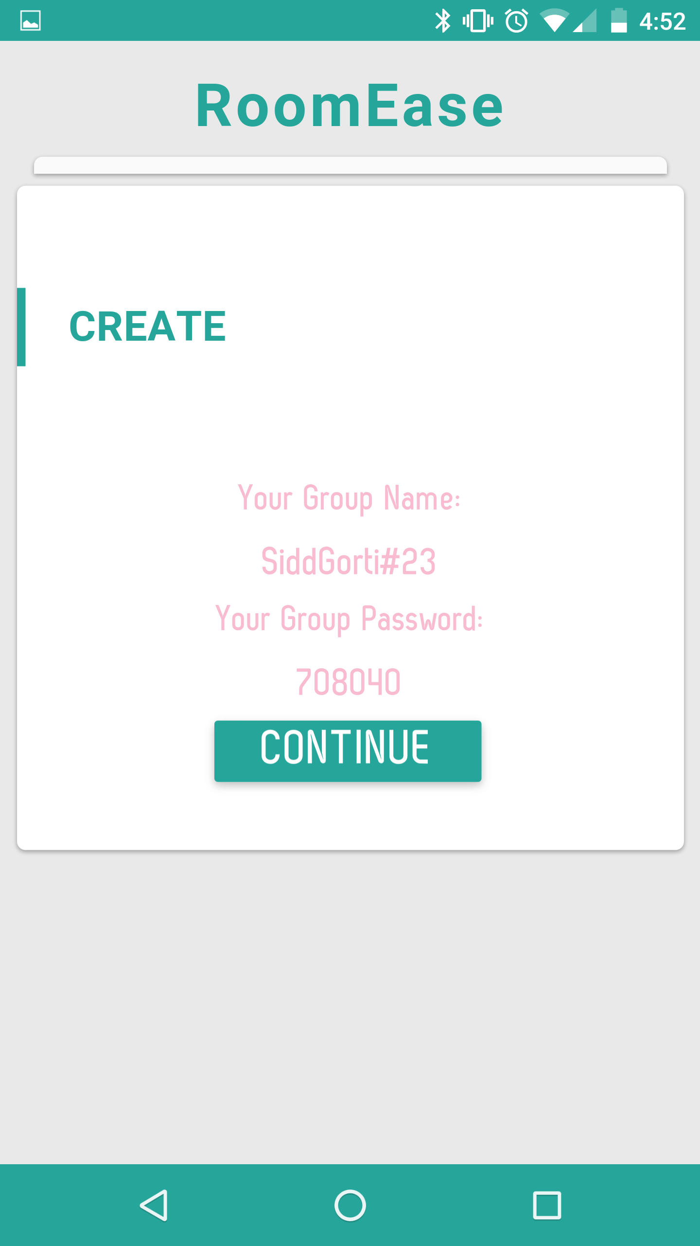 Created Group Info